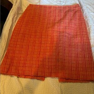 Elegant Orange Tweed Skirt - J. Crew no. 2 pencil skirt